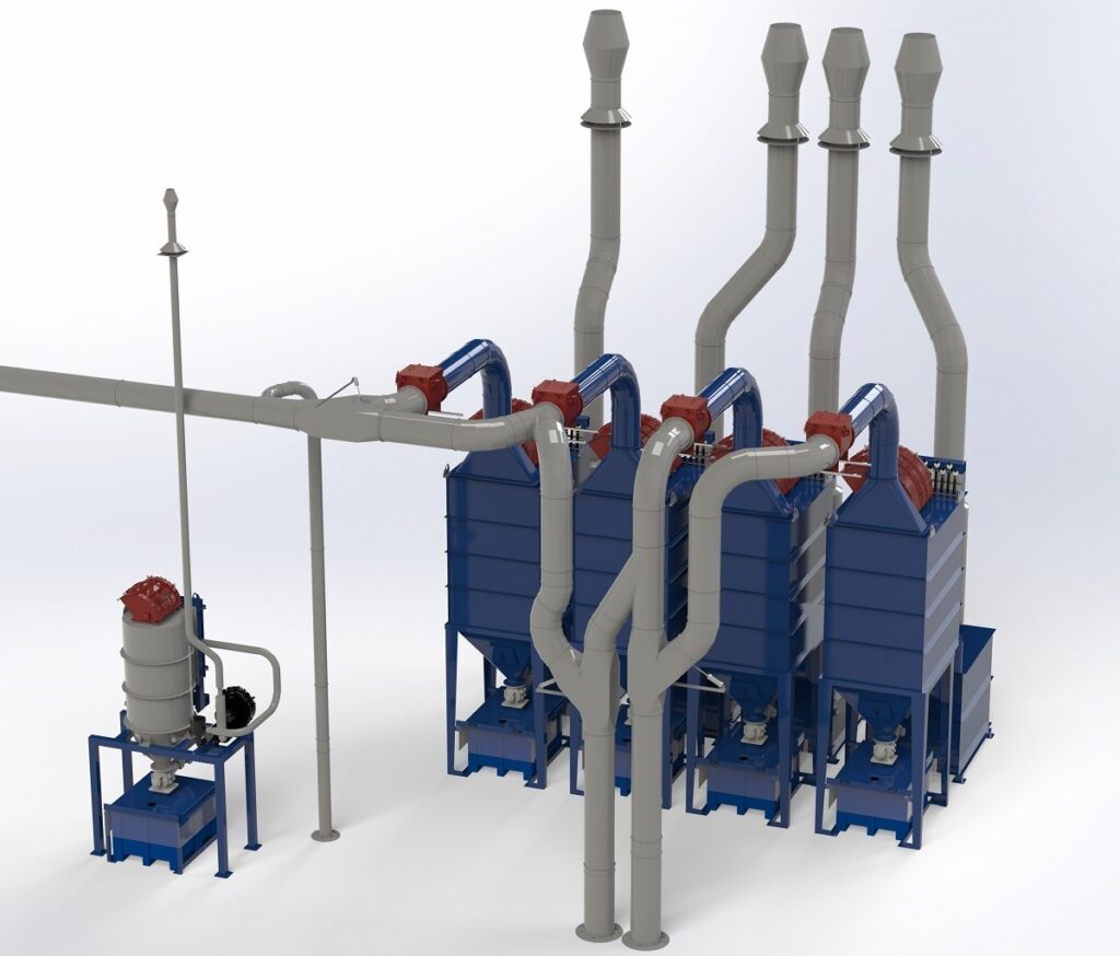 Design DCP dedusting installation