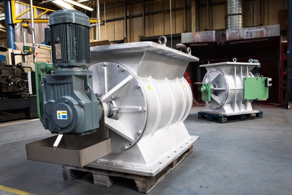 Grote rotorsluis van Gericke tot 600 x 1200 mm voor bulkhandling